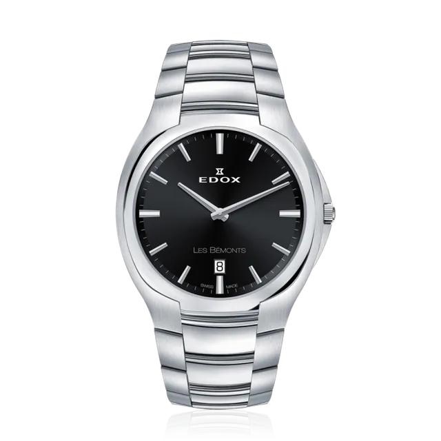 Edox Les Bémonts Ultra Slim Date herreklokke