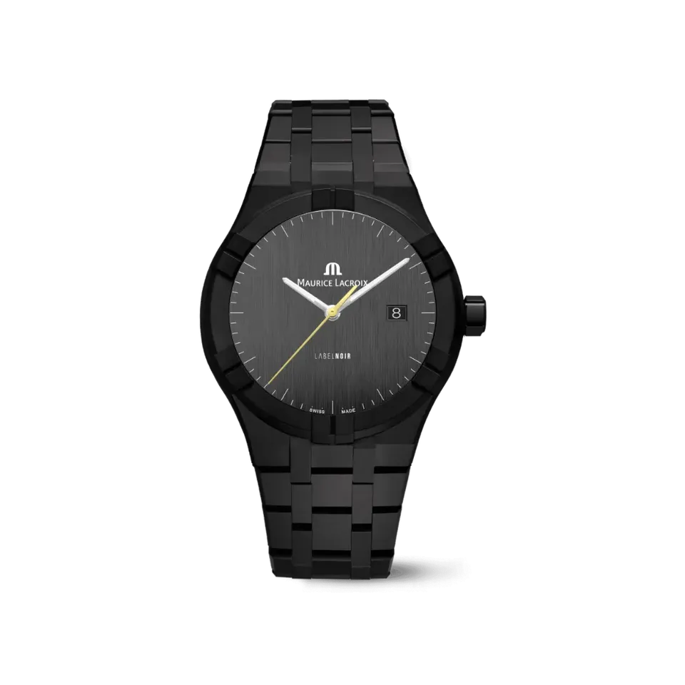 Label Noir Aikon Automatic 42MM klokke keramikk gul sekund