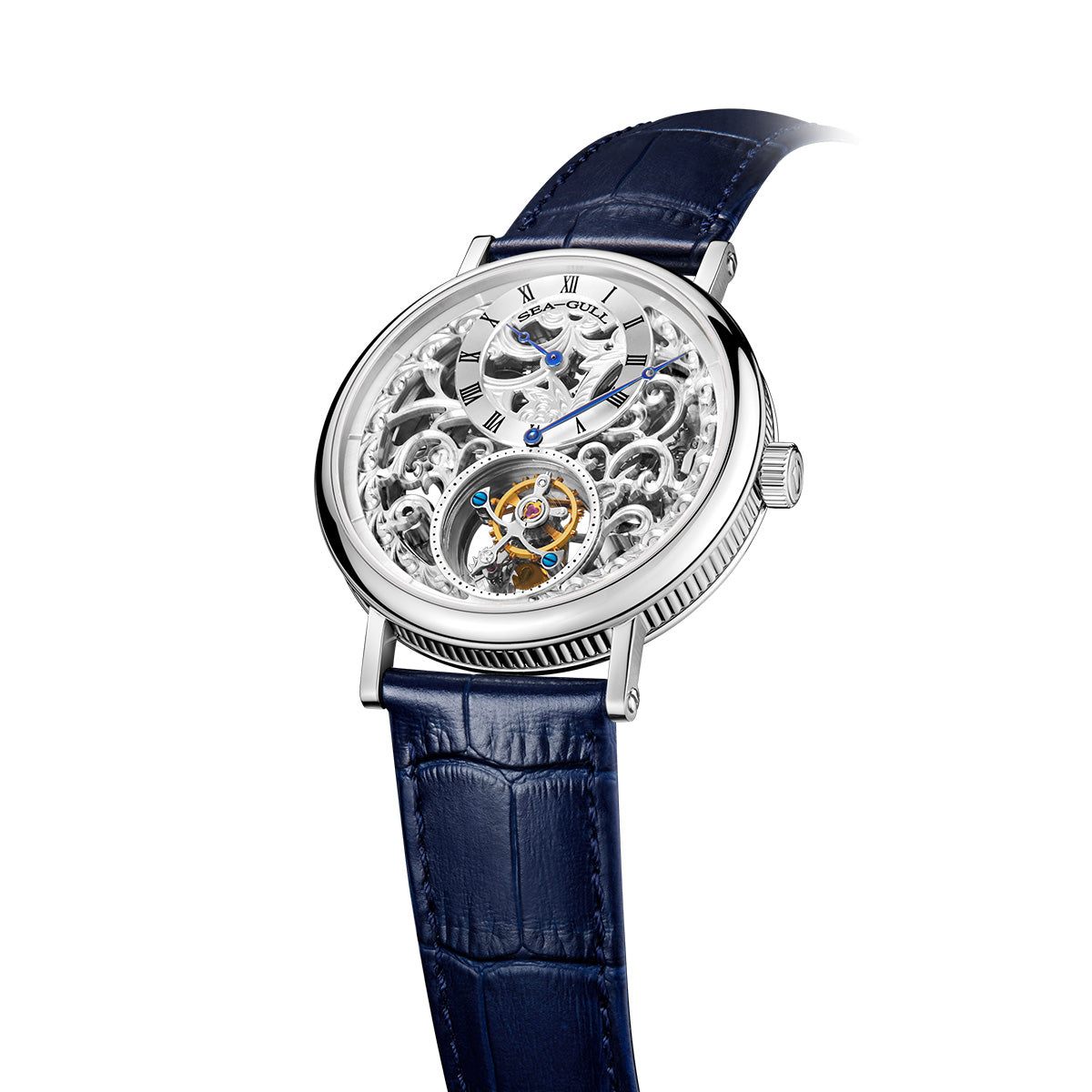 Sea-gull Artisan 818.11.8847K tourbillonklokke hvit 39mm