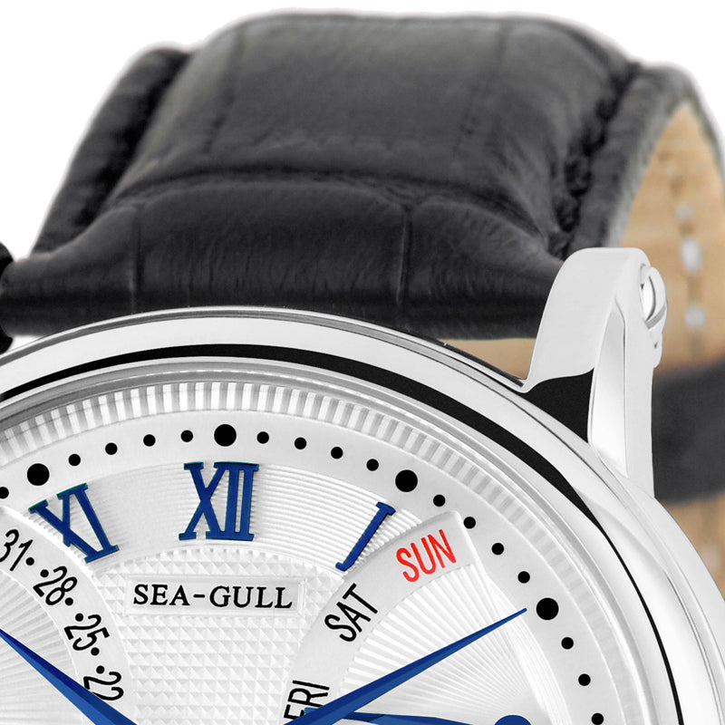 Sea-gull ST8004ZS tourbillon herreklokke hvit 43mm