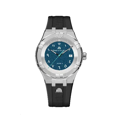 Label Noir Aikon Automatic 42MM klokke blå svart gummirem