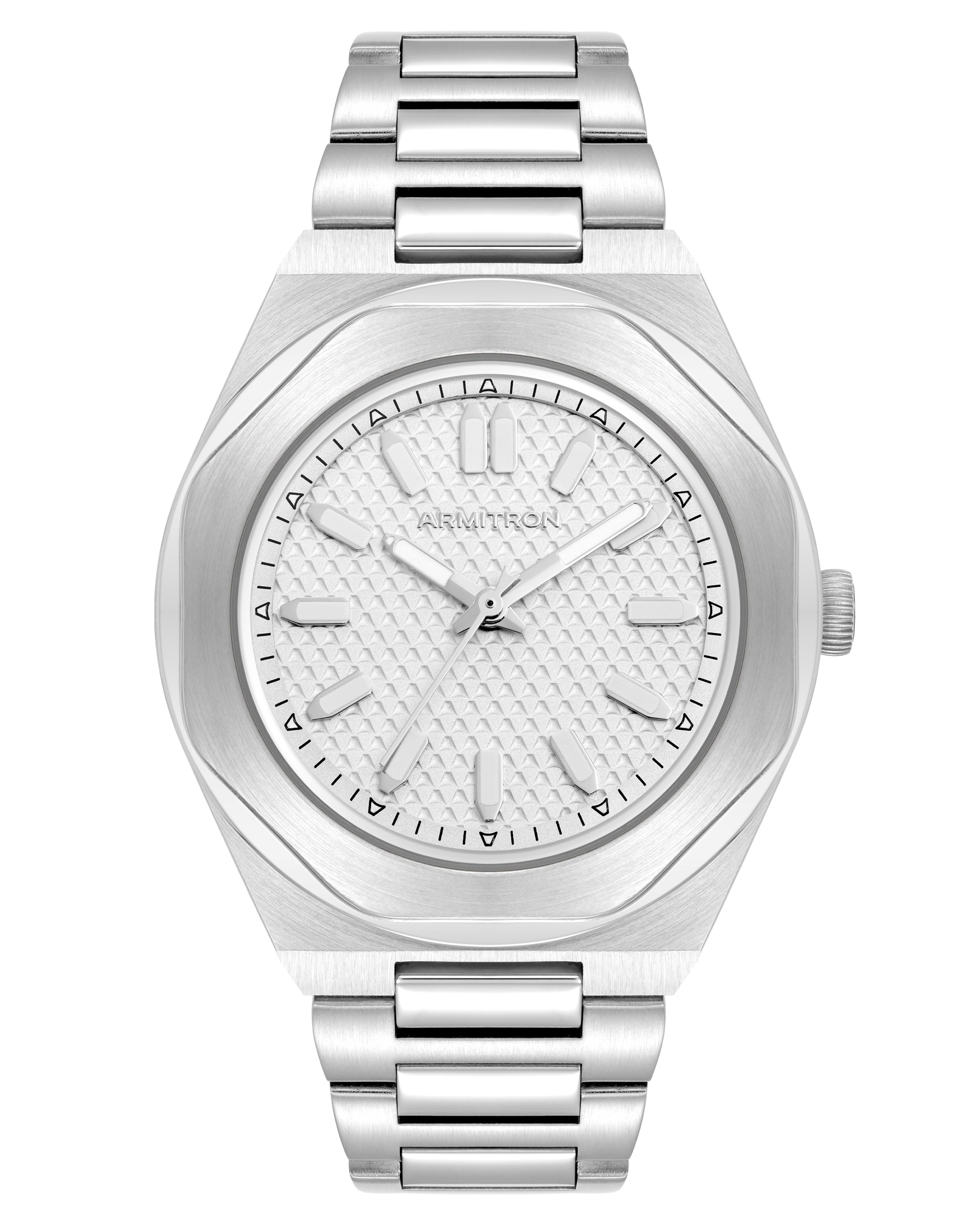 Armitron Jack herreklokke 44 mm sølv honeycomb