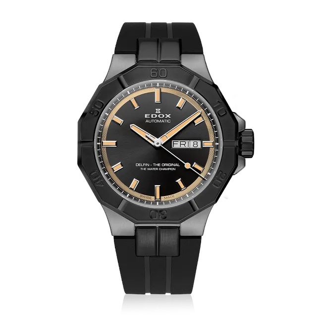 Edox Delfin Day-Date herreklokke automatisk
