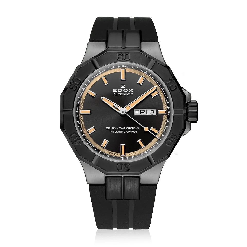 Edox Delfin Day-Date herreklokke automatisk