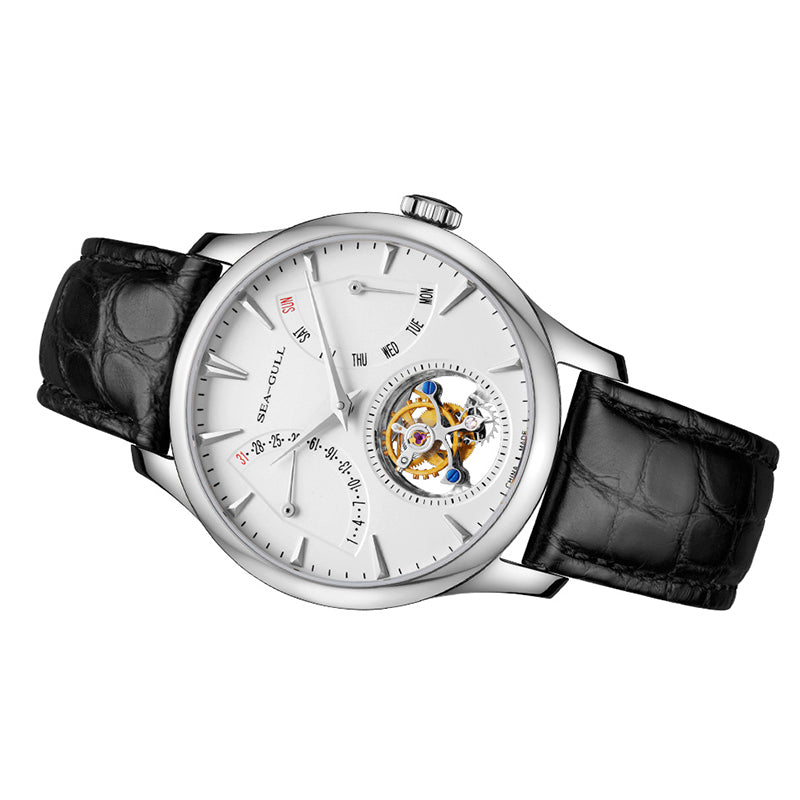 Sea-gull Artisan Heritage 818.12.8826 herreklokke hvit tourbillon