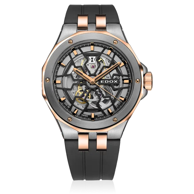 Edox Delfin Mecano Automatic herreklokke skjelett