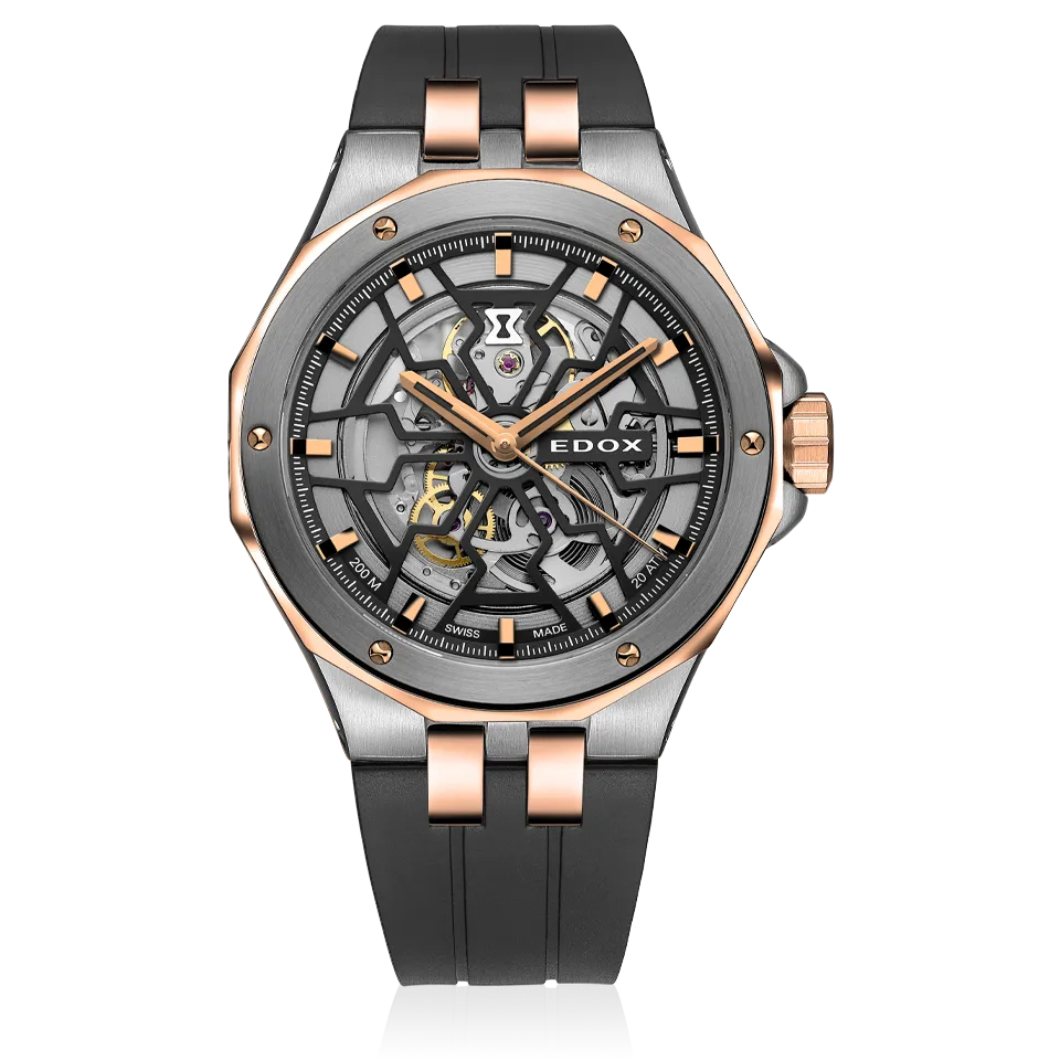 Edox Delfin Mecano Automatic herreklokke skjelett