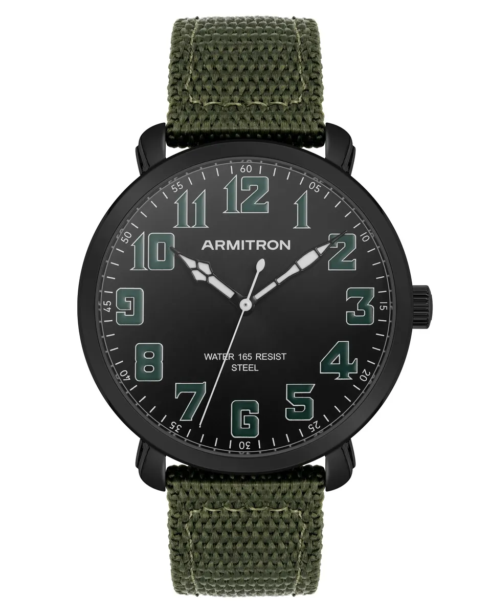 Armitron Campbell 42mm herreklokke svart nylon