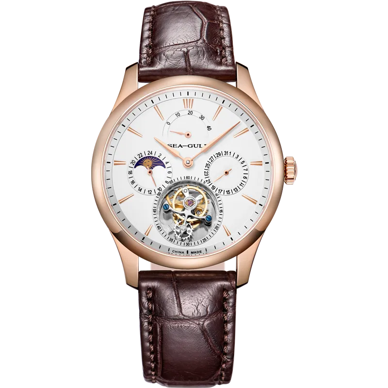 Sea-gull Artisan Heritage 518.937 herreklokke hvit 41 mm