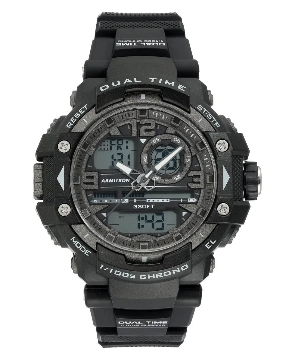 Armitron Dual 52mm klokke grå/svart analog-digital