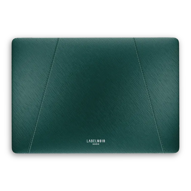 Label Noir Saffiano MacBook Pro 16 deksel skinn svart