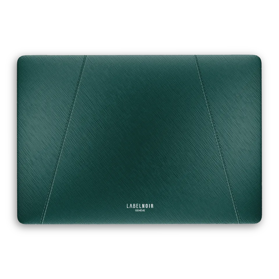 Label Noir Saffiano MacBook Pro 16 deksel skinn svart