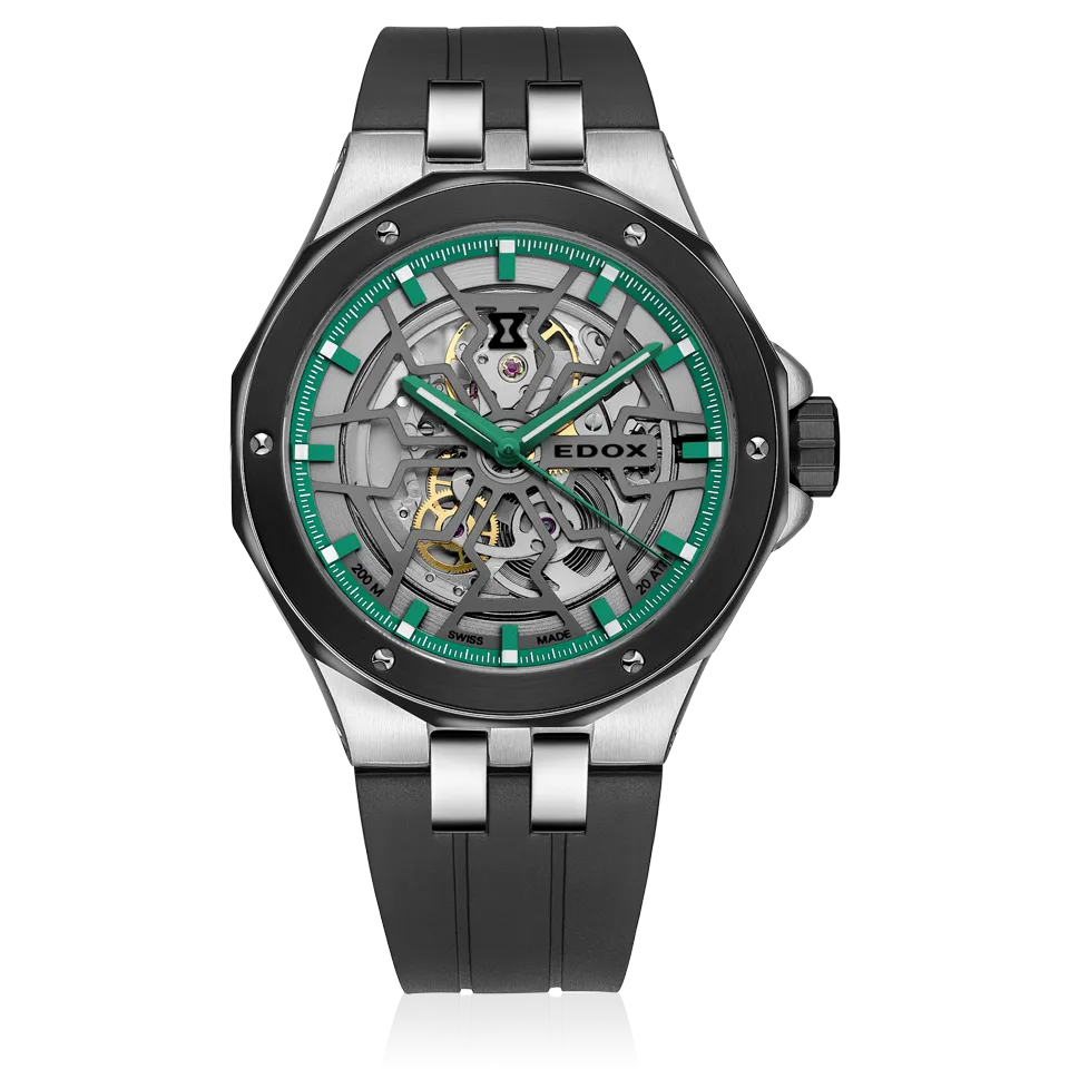Edox Delfin Mecano Automatic herreklokke stål