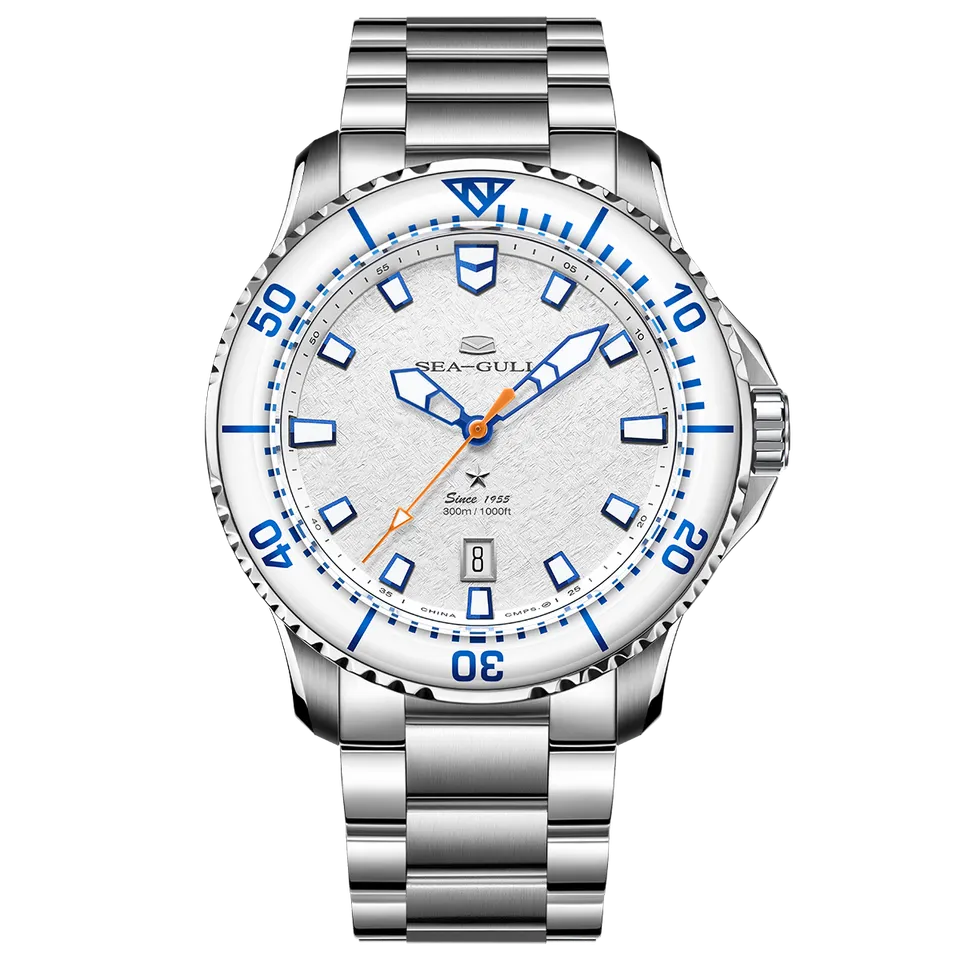Sea-gull Ocean 816.12.1212 dykkerur 43,5mm hvit 300m