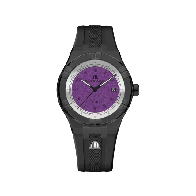 Label Noir Aikon Automatic 42MM herreklokke lilla gummi