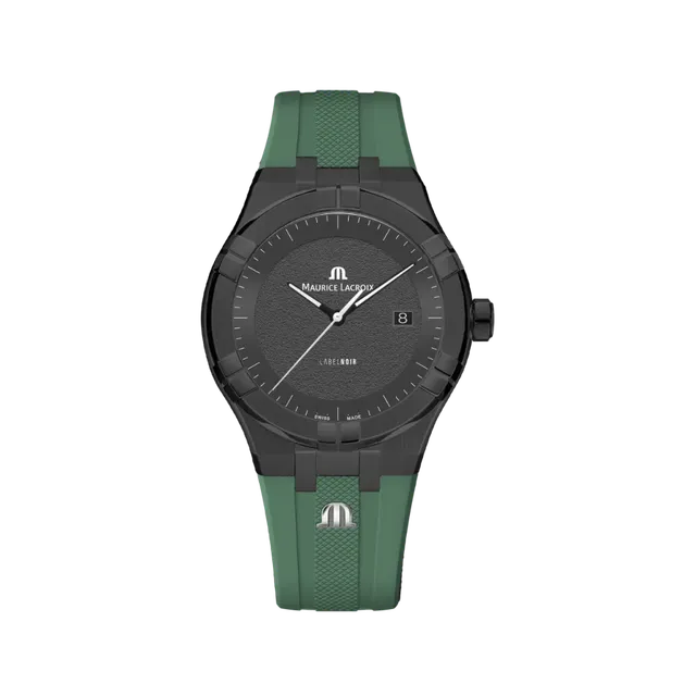 Label Noir Aikon Automatic 42MM klokke svart PVD grønn rem