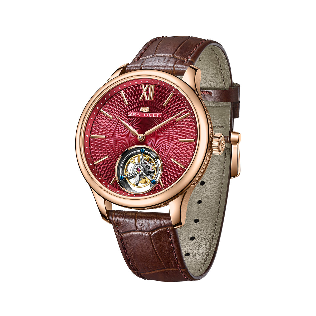 Sea-gull Artisan Heritage 818.17.8841 tourbillon 42mm rød
