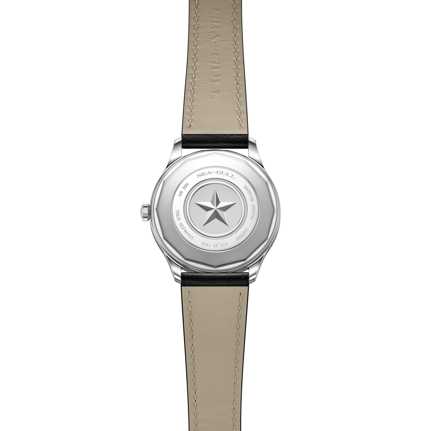 Sea-gull Wuxing 819.37.1955 dressklokke blå emalje 39mm
