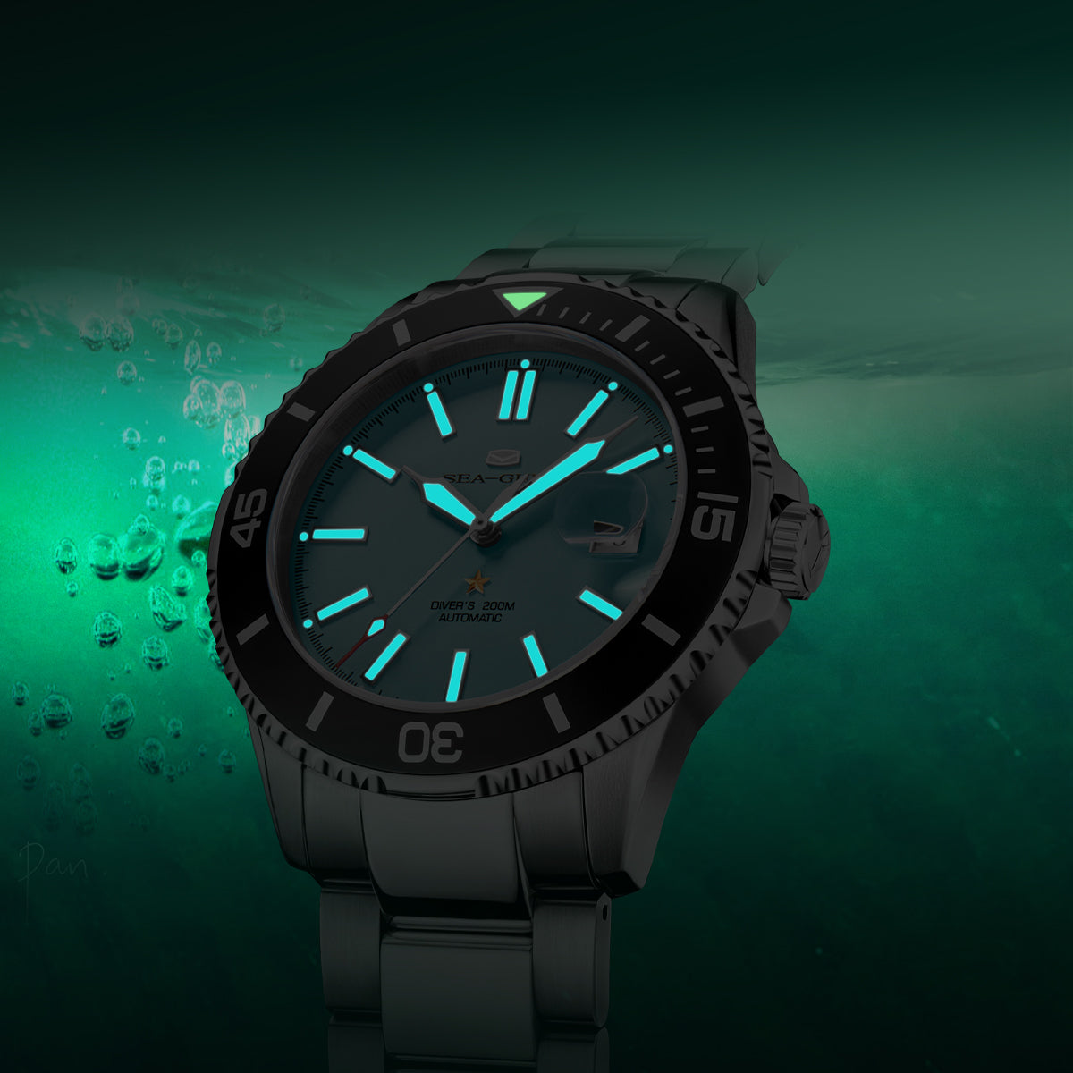 Sea-gull Ocean 816.52.1523A klokke mintgrønn 44mm