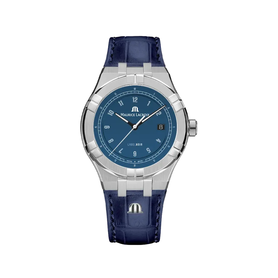 Label Noir Aikon Automatic 42MM klokke blå lærrem