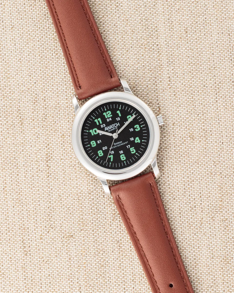 Armitron Vintage2431 herreklokke svart brun