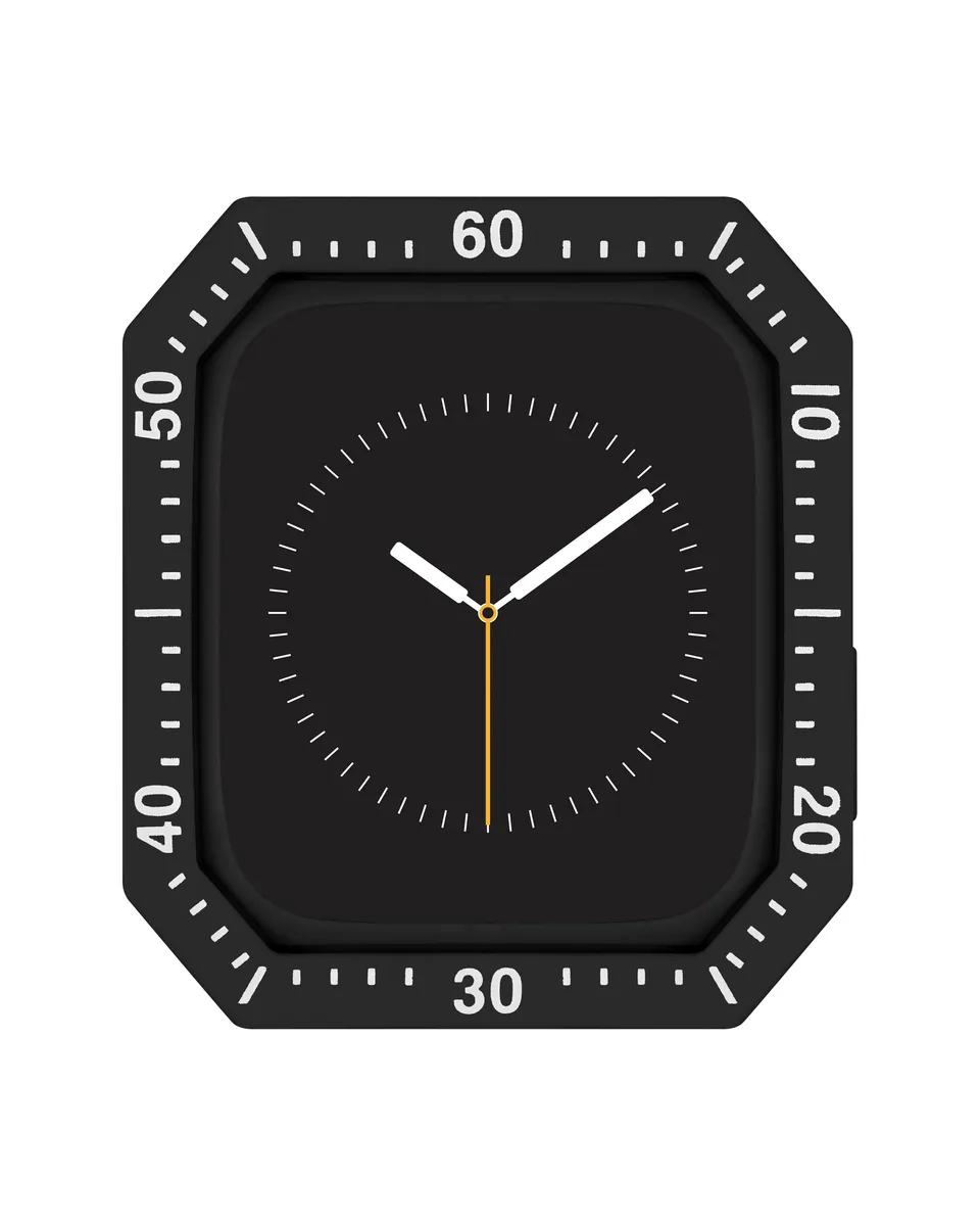 Armitron Racer silikondeksel til Apple Watch 45 mm svart/hvitt
