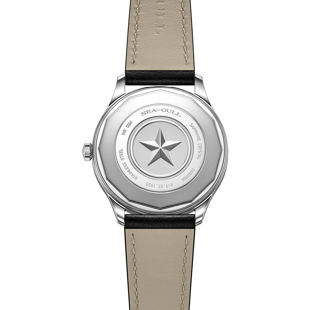 Sea-gull Wuxing 819.87.1955 dressklokke 39mm gull glitter