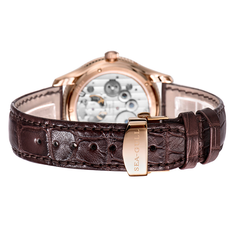 Sea-gull Artisan Heritage 518.937 herreklokke hvit 41 mm