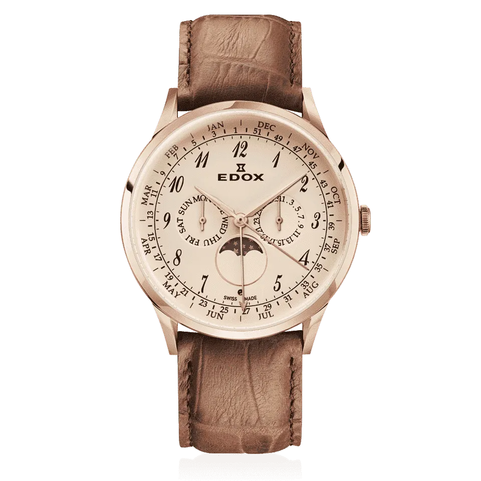 Edox Les Vauberts Annual Calendar klokke årskalender