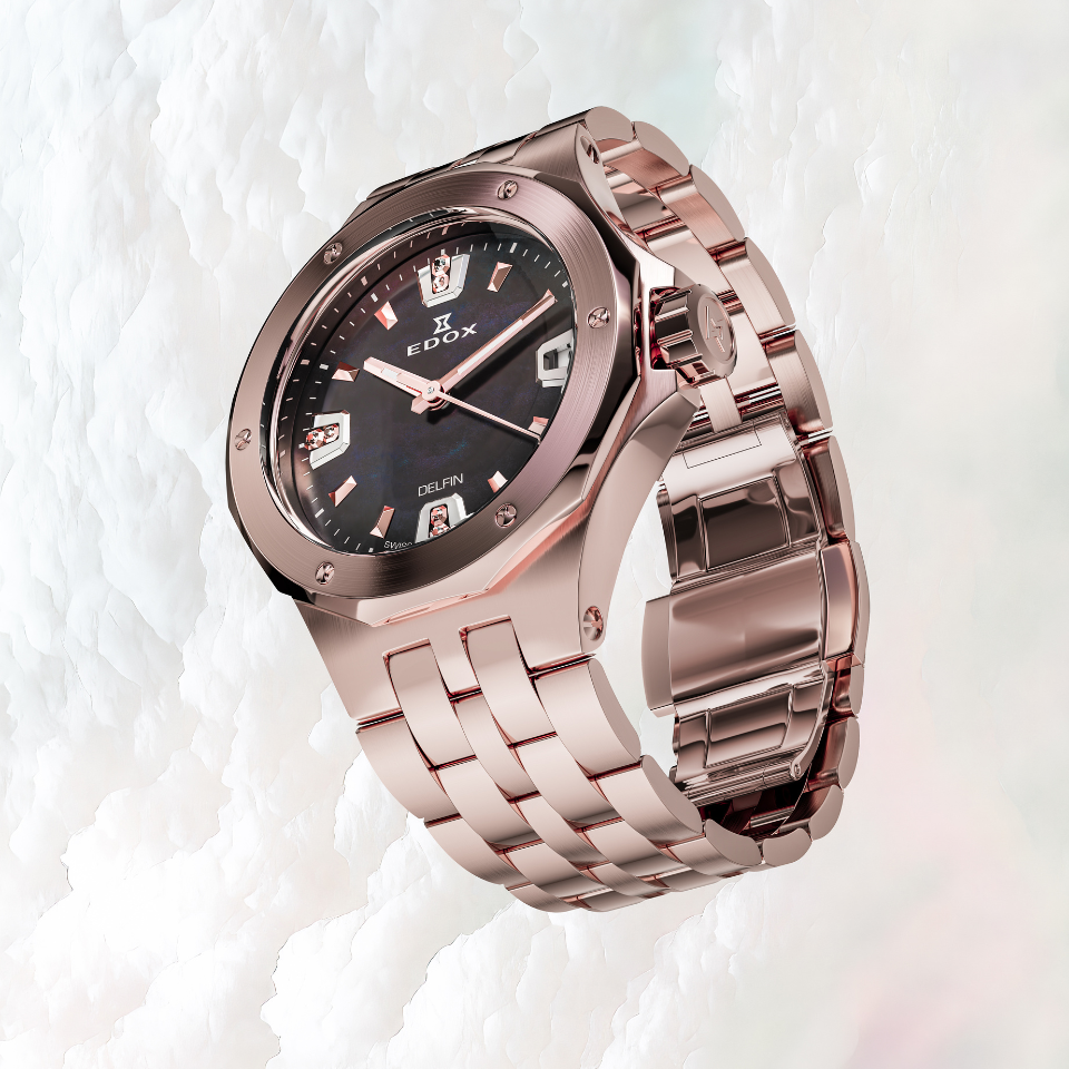 Edox Date Lady dameklokke automatisk