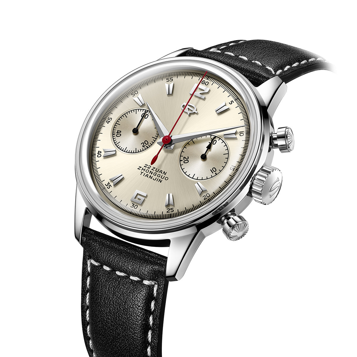 Sea-gull 1963 D304 kronograf beige 40 mm Sky Voyage
