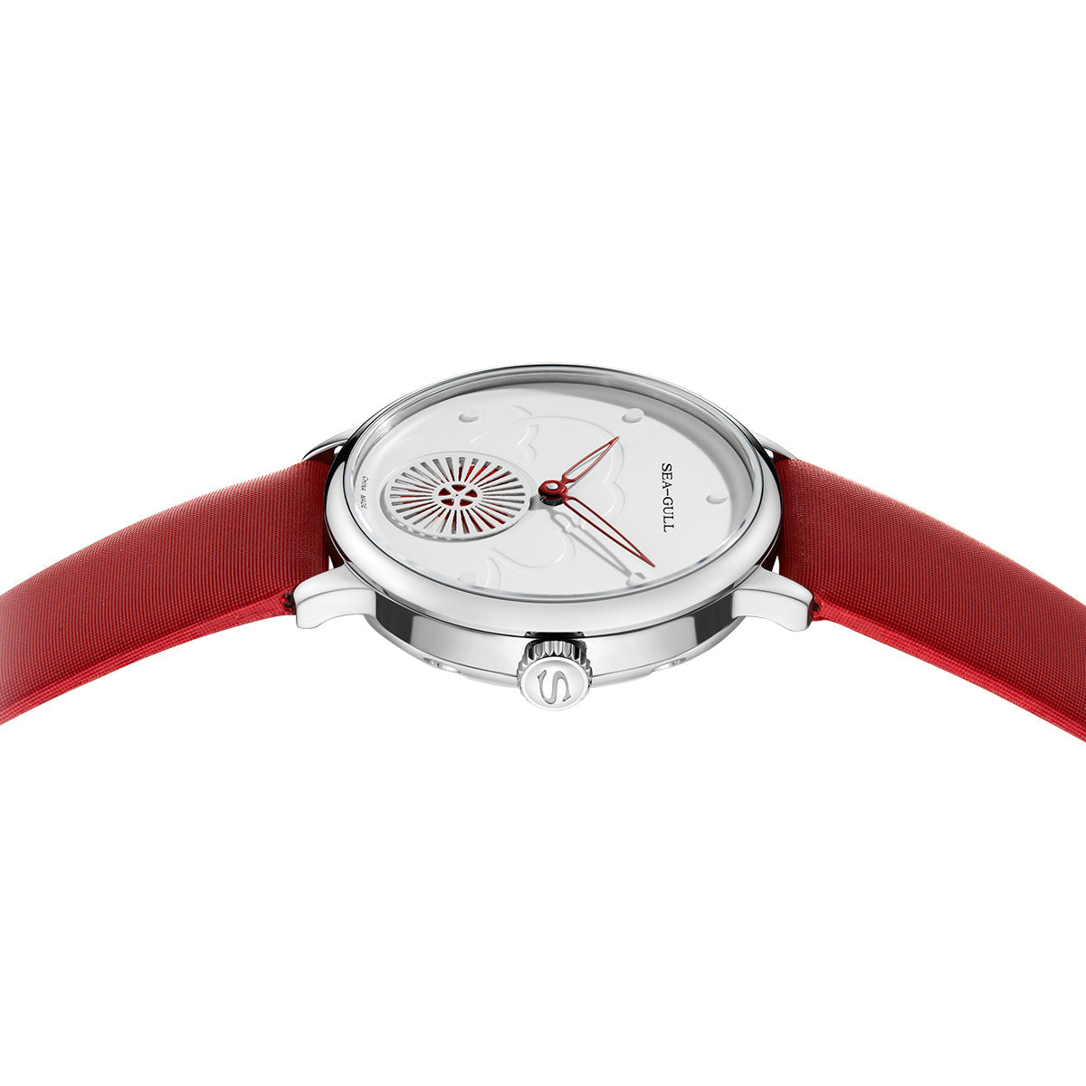 Sea-gull Heartbeat 813.96.6130L dameklokke hvit 34mm