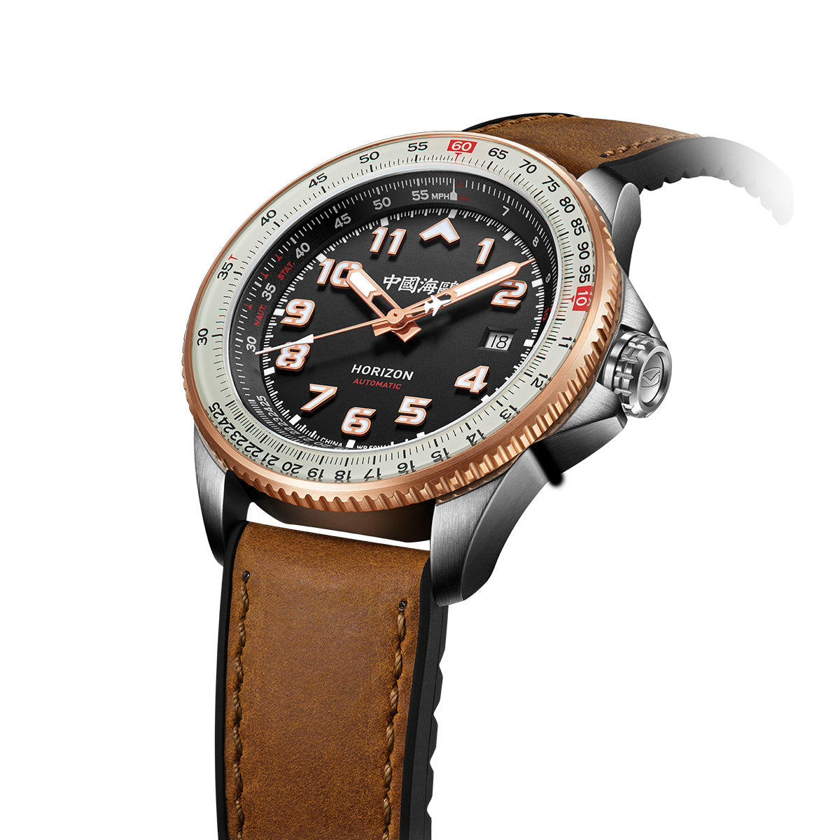 Sea-gull Aviation 214.27.1124 herreklokke 42,5 mm tachymeter