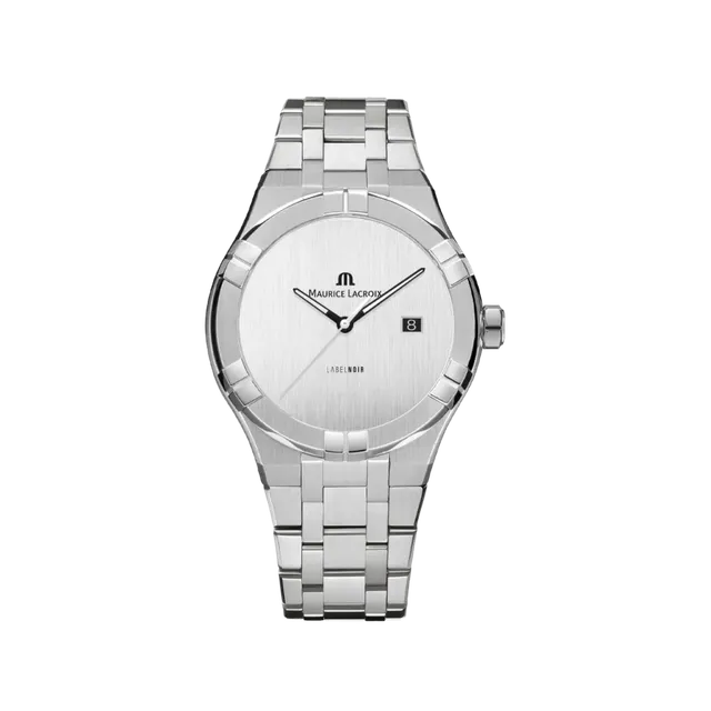 Label Noir Aikon Automatic 42MM klokke svart skive stållenke