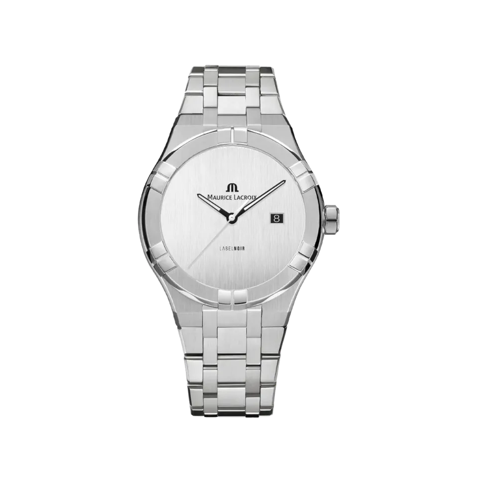 Label Noir Aikon Automatic 42MM klokke svart skive stållenke