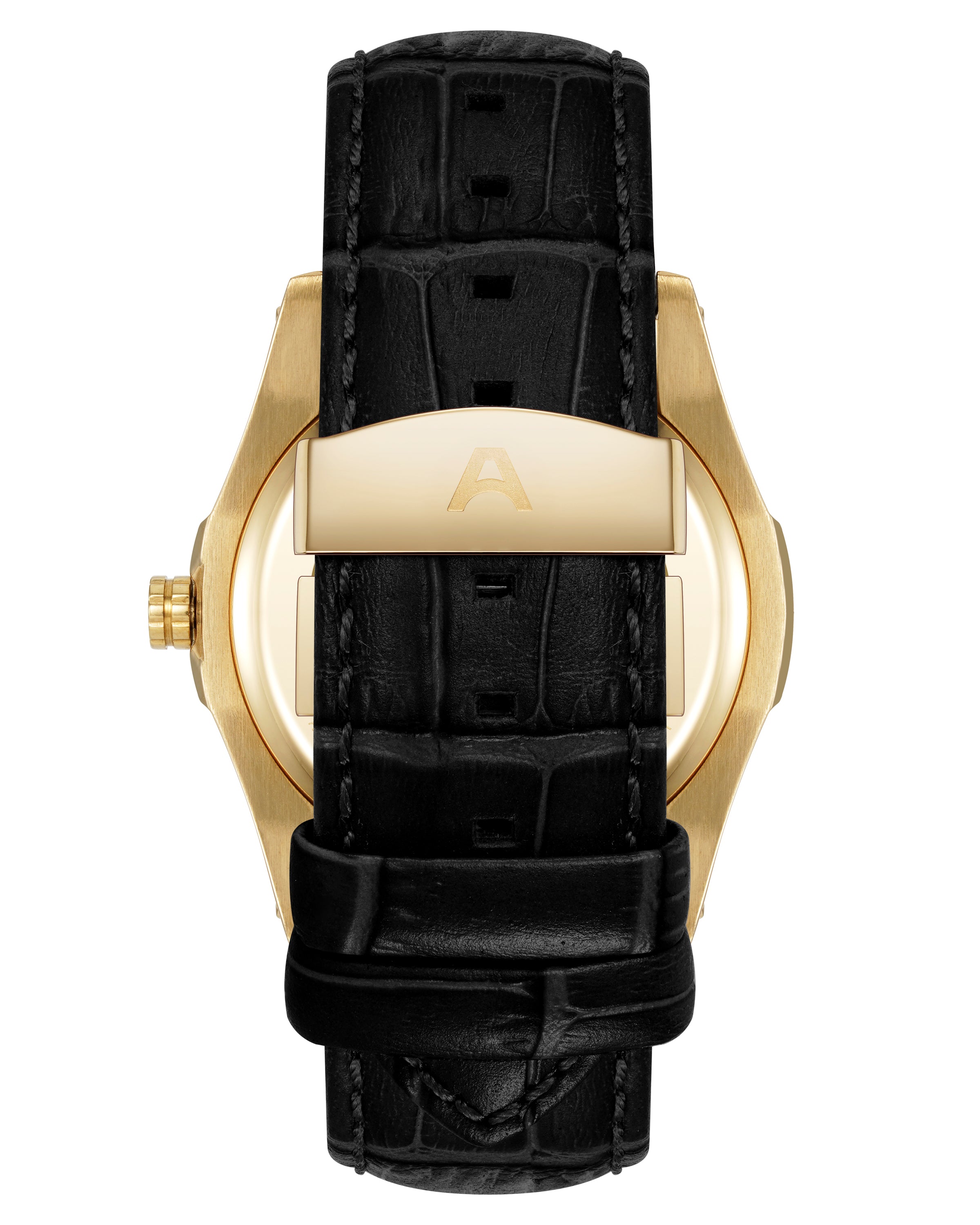 Armitron Skeleton 42mm herreklokke gull/svart automatisk