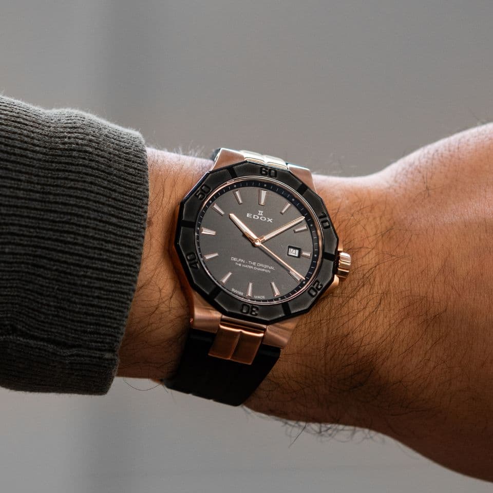 Edox Date herreklokke automatisk