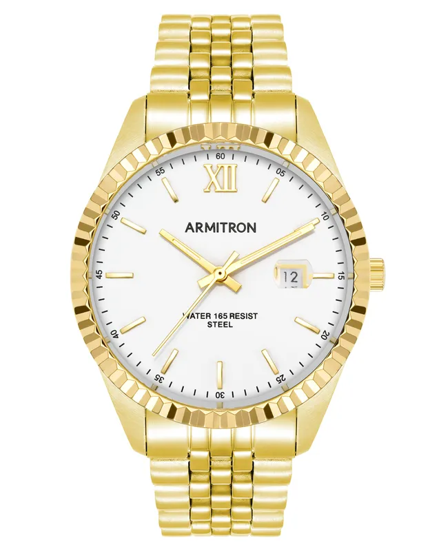 Armitron Ross 40mm herreklokke gull stål