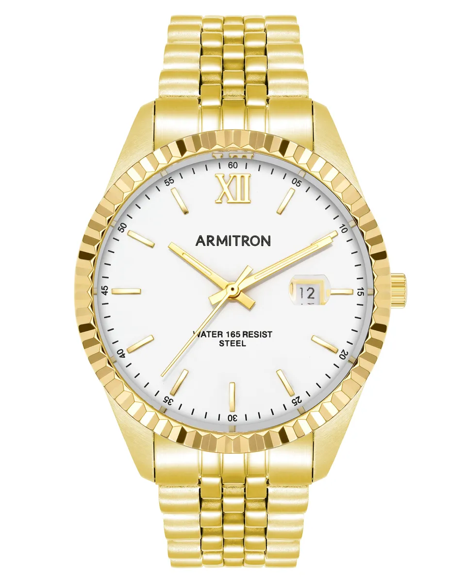 Armitron Ross 40mm herreklokke gull stål