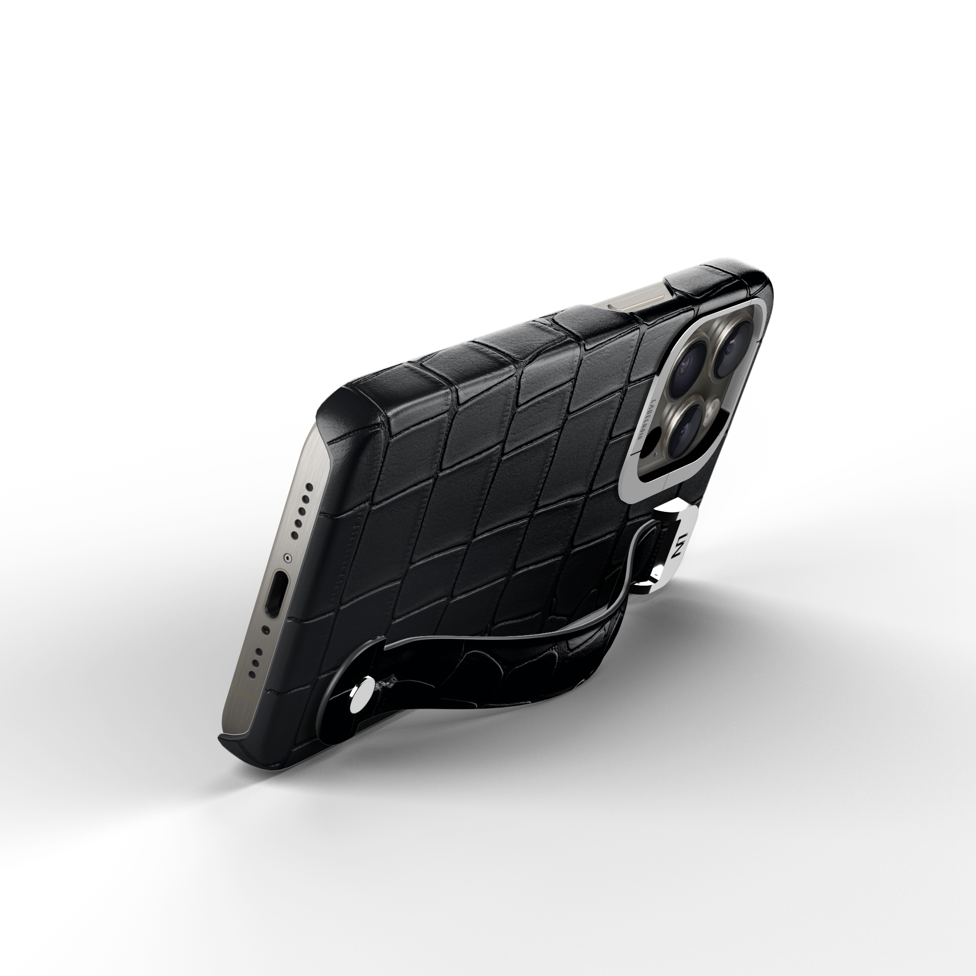 Label Noir Alligator iPhone 15 Pro deksel svart