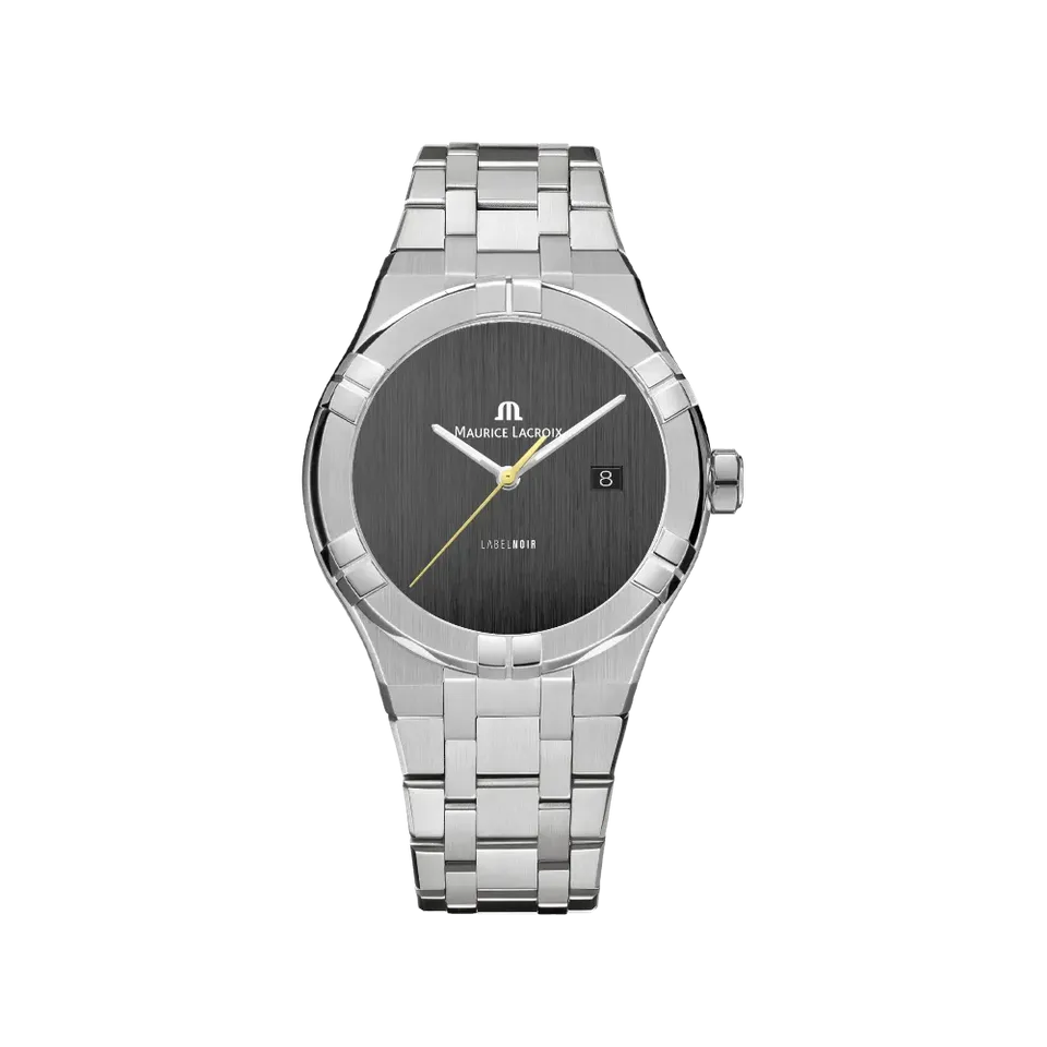 Label Noir Aikon Automatic 42MM klokke stål svart satin