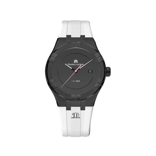 Label Noir Aikon Automatic 42MM klokke PVD hvit gummirem