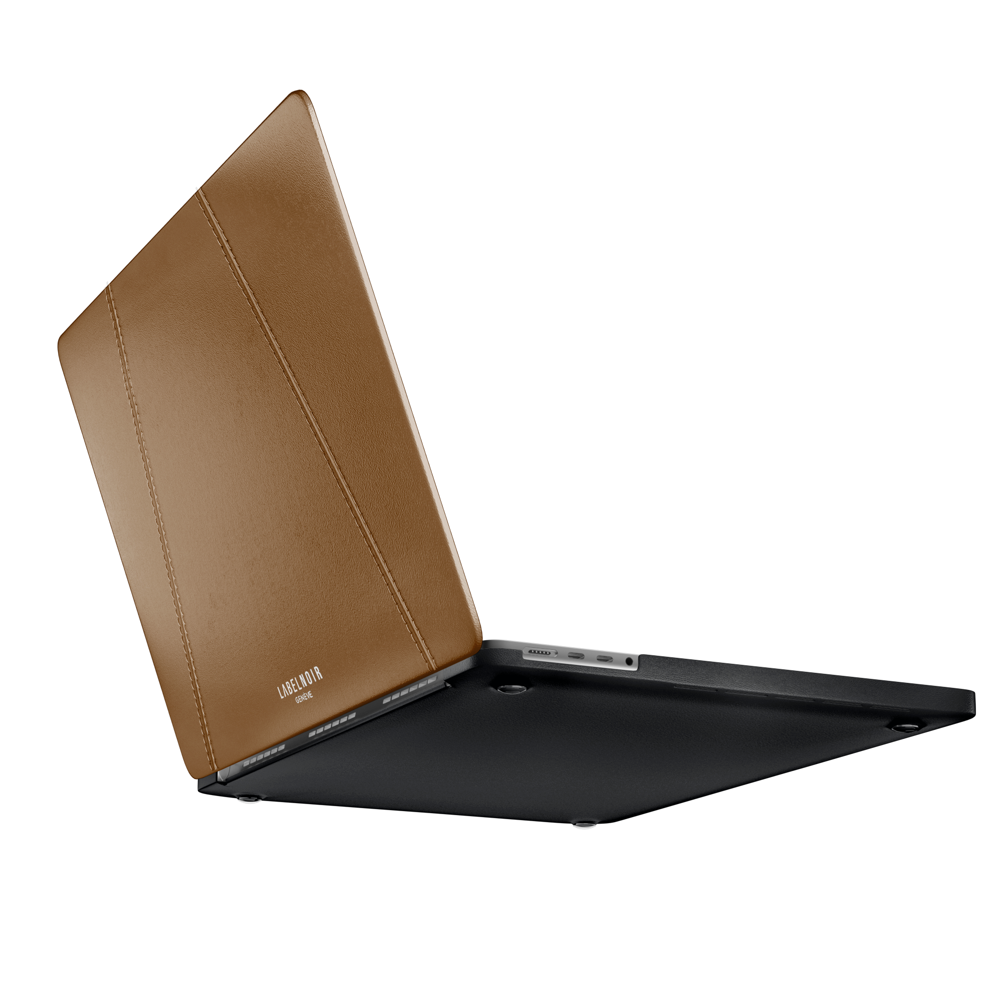 Label Noir Quilted MacBook Pro 13 deksel skinn svart