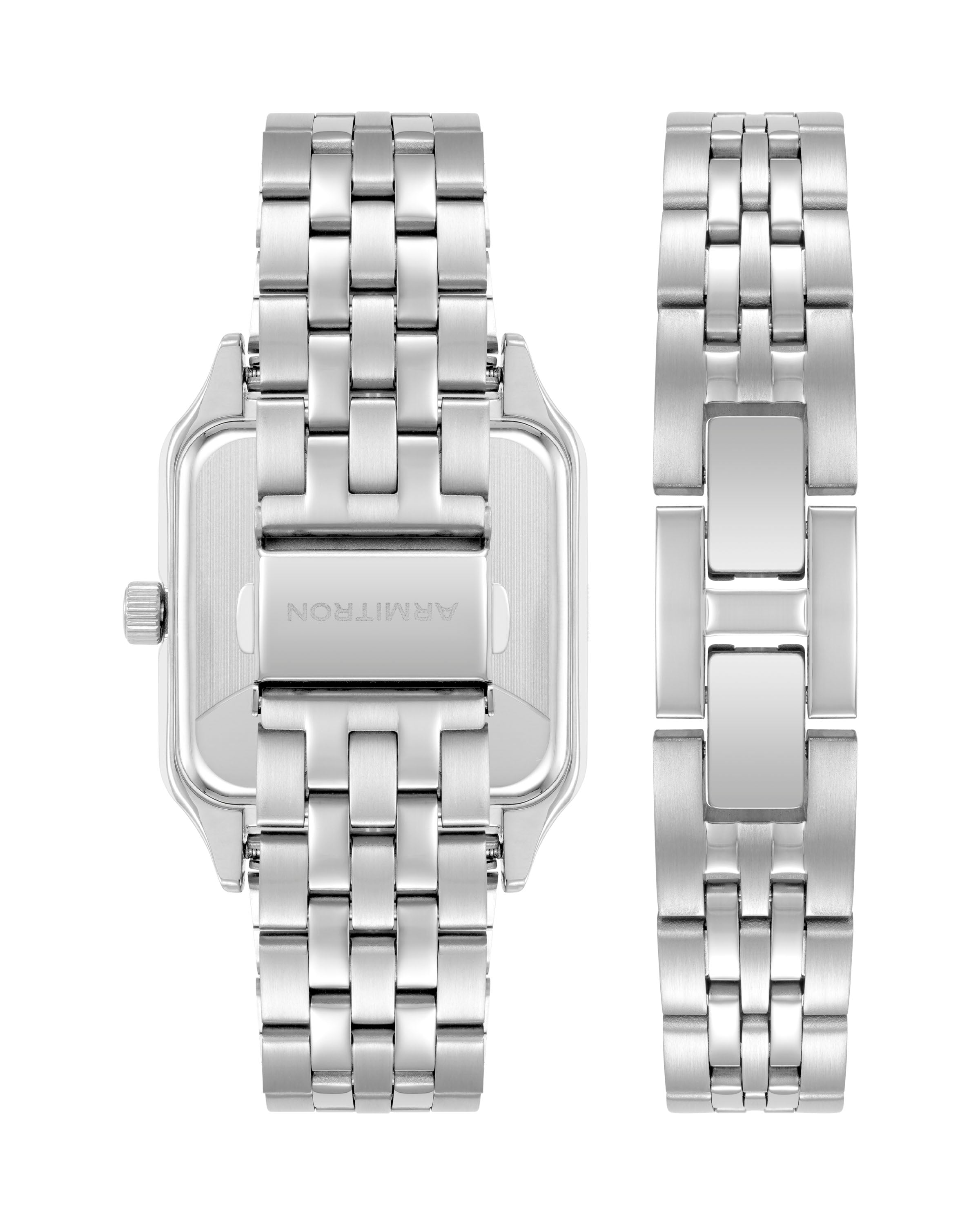 Armitron Titan 34mm klokke sølv rektangulær