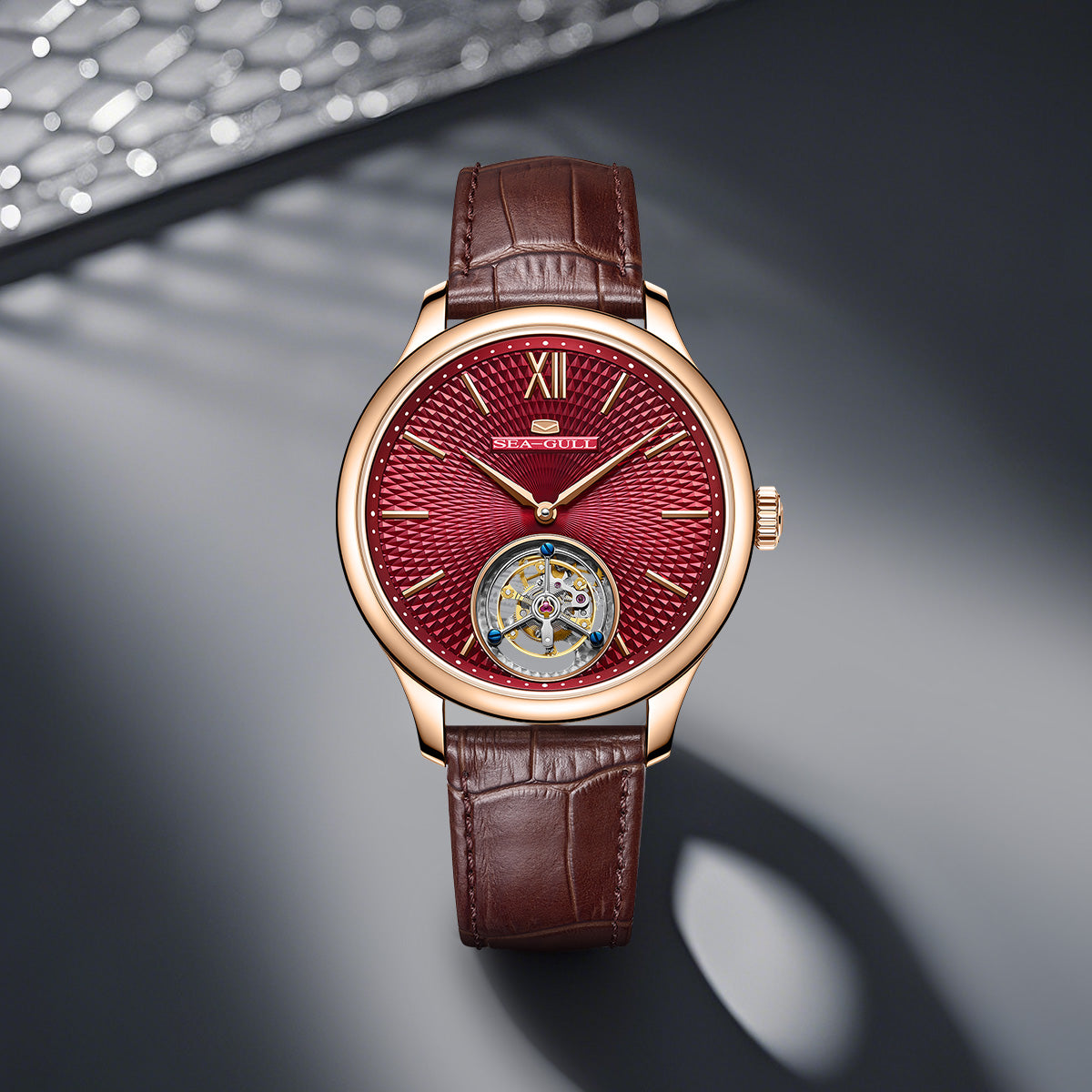 Sea-gull Artisan Heritage 818.17.8841 tourbillon 42mm rød
