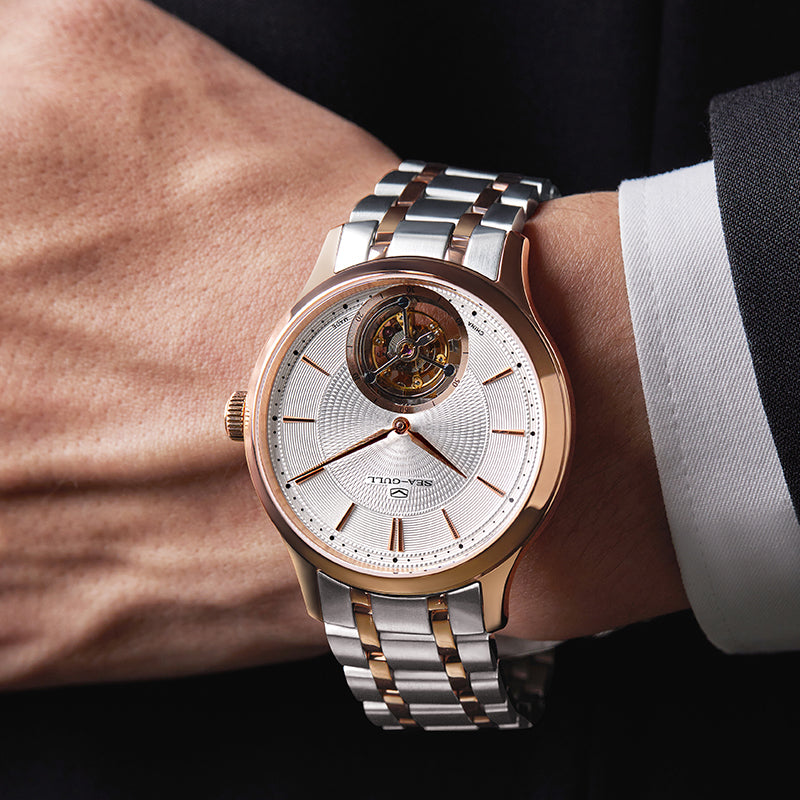 Sea-gull Artisan 517.12.8811 tourbillon hvit 42 mm