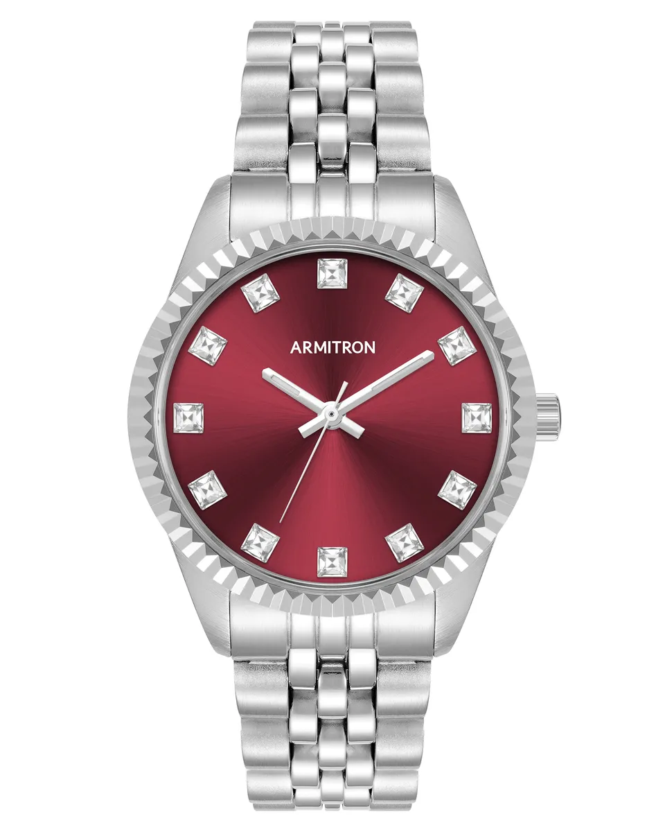 Armitron Constance dameklokke 36mm burgunder perlemor