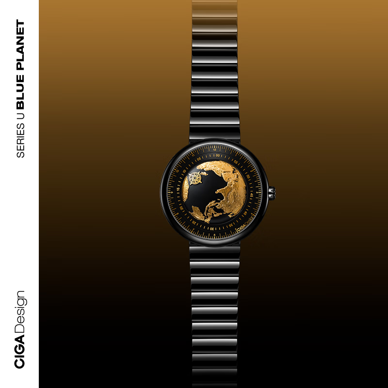 CIGA Design Blue Planet Gilding Version klokkerem keramikk 22mm