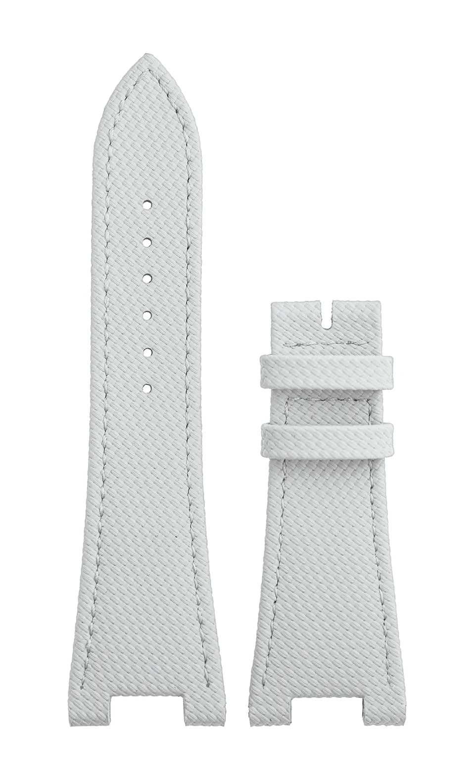 Speake-Marin Ripples White Textile Rubber klokkereim hvit