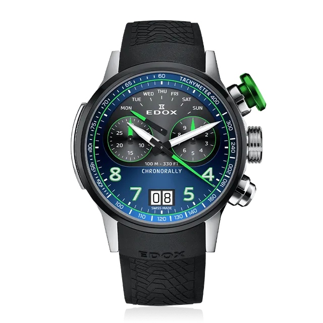 Edox Chronorally Chronograph 45 herreklokke